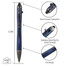 Cool Hand 5.7'' Bolt Action Pens, EDC Ballpoint Ink Refillable, Stylus for Touch Screen, G10 Body w/Pocket Clip, Ergonomic Grip, with a Free Refill, 5374-N