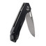 Cool Hand 4 3/8" Closed Ball Bearing Folding Knife, D2 Blade with Silver Stone Wash, Black G10 Handle, Liner Lock EDC Pocket Knives, 3904BK-D2