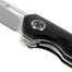 Cool Hand 4 3/8" Closed Ball Bearing Folding Knife, D2 Blade with Silver Stone Wash, Black G10 Handle, Liner Lock EDC Pocket Knives, 3904BK-D2