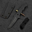 Cool Hand 7.2" Carbon Fiber Fixed Blade Pocket Knife with Kydex Sheath, EDC Neck Knife with Black Paracord & Ball Chain, 6970