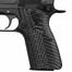 Cool Hand G10 Grips Replacement for Browning Hi Power and Tisas Regent BR9, Black Gun Grips Screws Included, Aggressive Unique Texture, 1/4'' Thin, Grey/Black, HP-N1-5