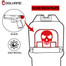 Cool Hand Stainless Steel Replacement Slide Back Plate for Glock, Fits Most Models Gen 1-5, Skull Design, GBP-S-PSW