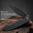 Cool Hand 1.5 OZ 4.5" Carbon Fiber Pocket Knife w/ 3.25" Solid Carbon Fiber Blade, Liner Lock Mechanism, w/ Pocket Clip, Perfect EDC Folding Knife for Backup, 6002CFW