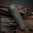 Cool Hand 1.5 OZ 4.5" Carbon Fiber Pocket Knife w/ 3.25" Solid Carbon Fiber Blade, Liner Lock Mechanism, w/ Pocket Clip, Perfect EDC Folding Knife for Backup, 6002CFW