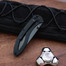 Cool Hand 3.75'' Carbon Fiber Scale Folding Pocket Knife w/ 2.75'' Polished Black Ceramic or Damascus Blade, Frame Lock, 6104CF