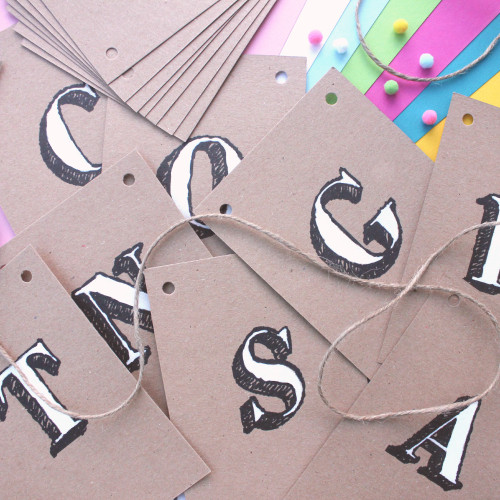 Personalised Kraft Decorative Bunting