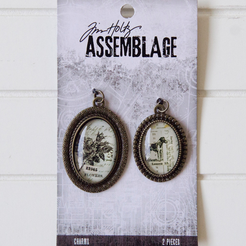 Tim Holtz Assemblage Charms  Brass Bezels