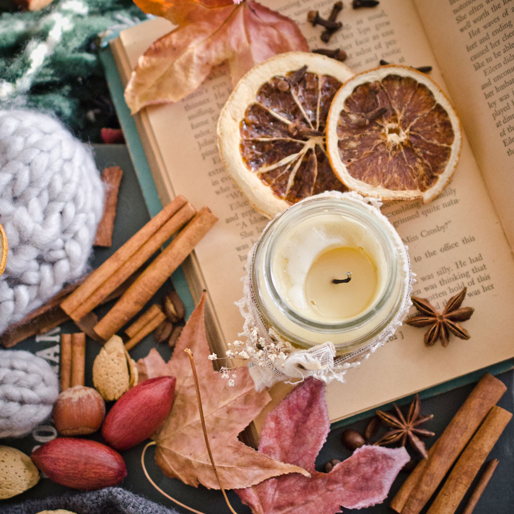 Homemade Fall Candle with 8 Scent-Sational Blends by Danielle Williams