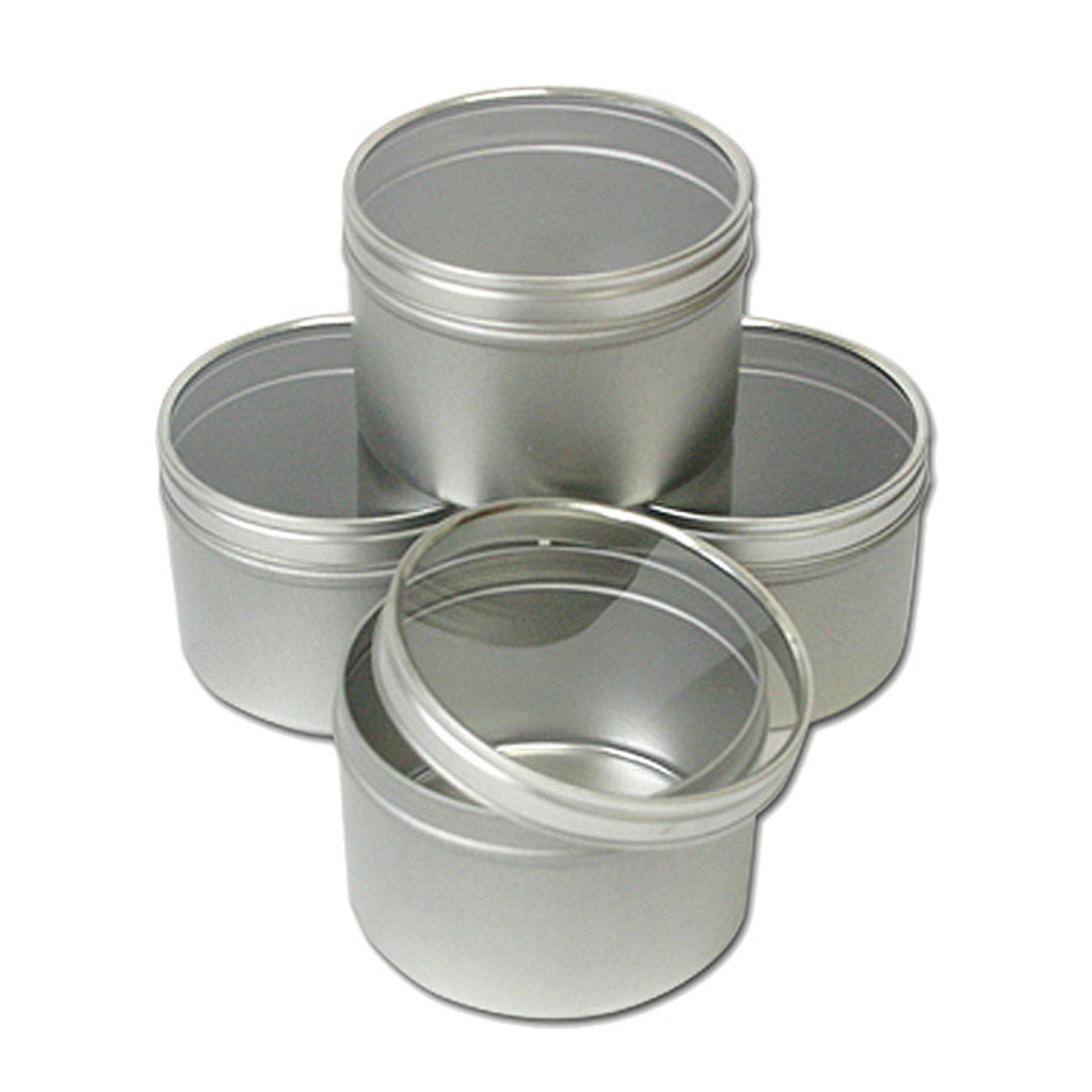 large round tin containers