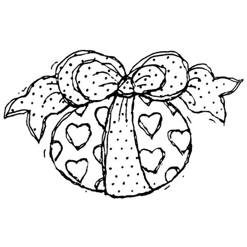 Heart Egg Unmounted Stamp by Karen Foster