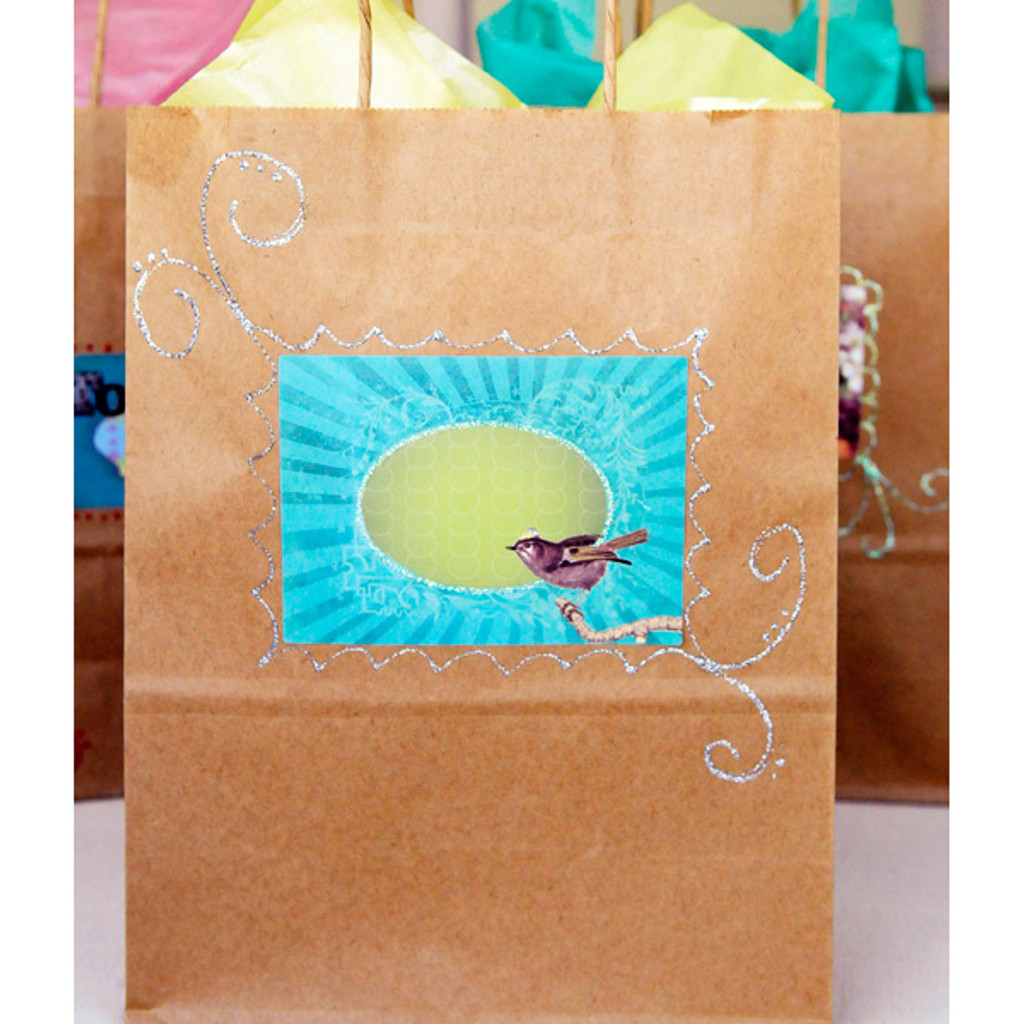 Glittered Gift Bags Project