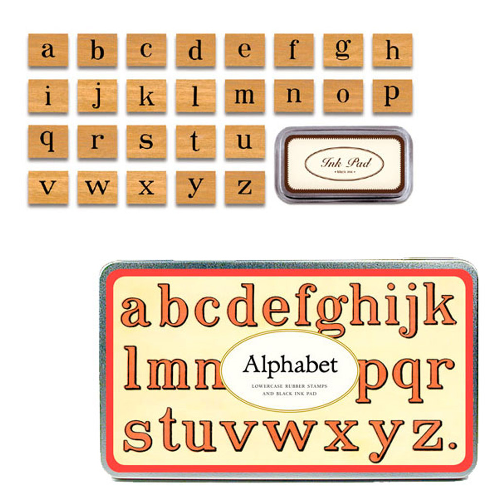 Cavallini & Co. Rubber Stamp Set  Alphabet Lowercase