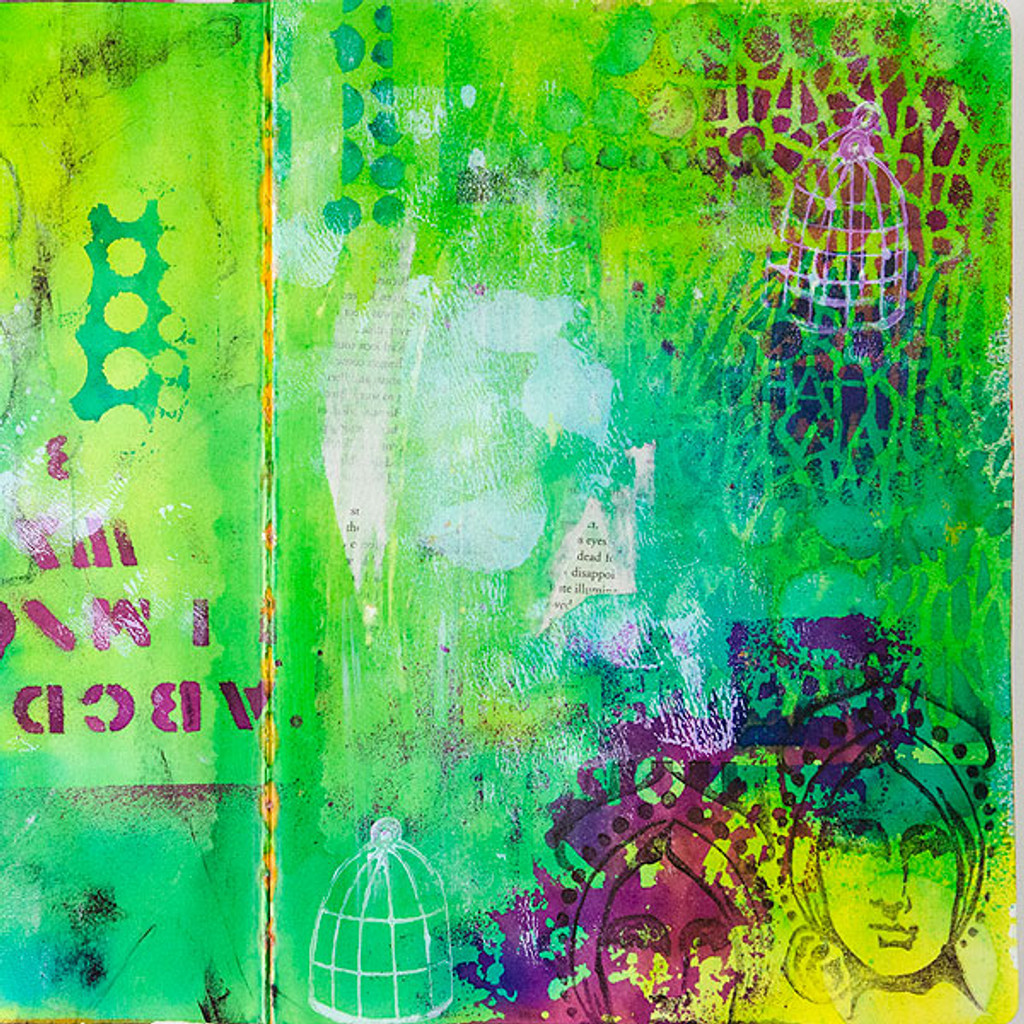 Let Not One Drop Be Wasted ... Experimenting With Dyan Reaveleys Dylusions Journal Project by Christen Olivarez