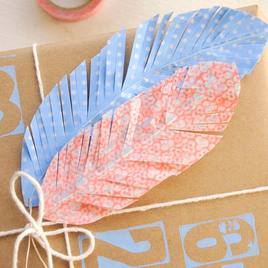 Faux Feathers Washi Project