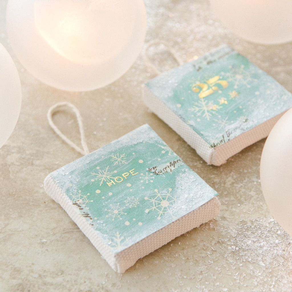 Teeny Canvases to Trim Your Tree Project