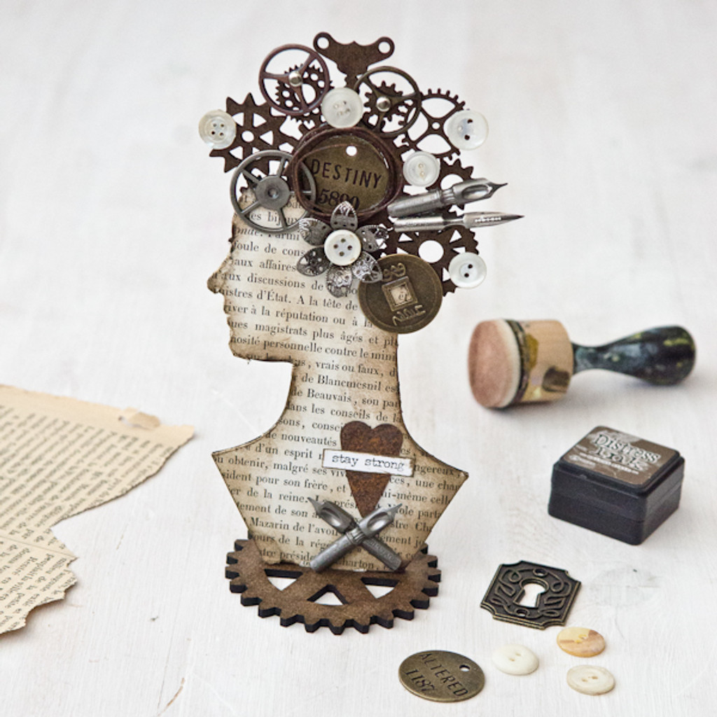 Stay Strong: Steampunk Assemblage Woman Project