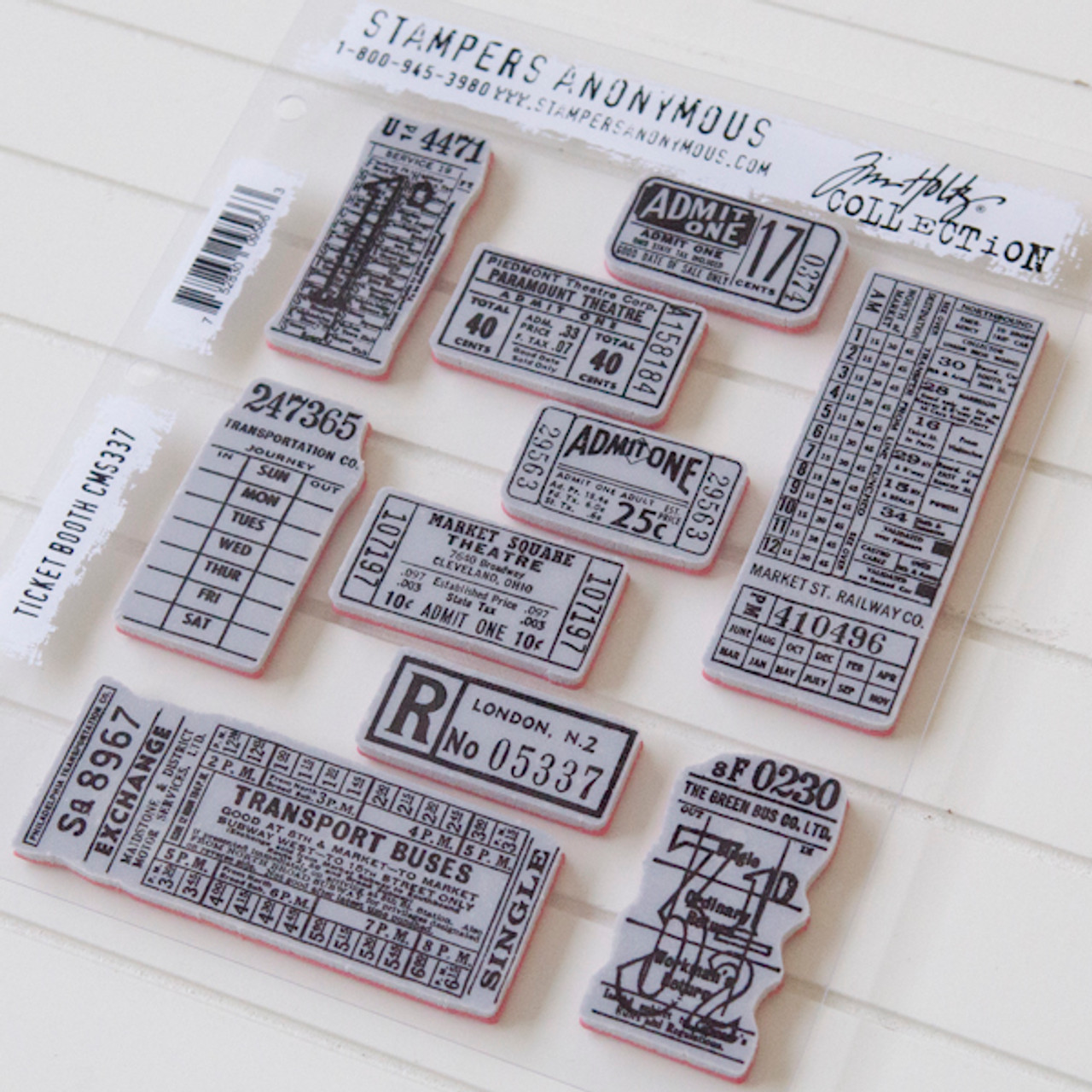 Ticket Booth by Tim Holtz - Cling Mount Stamps - Stampers Anonymous - Sizzix