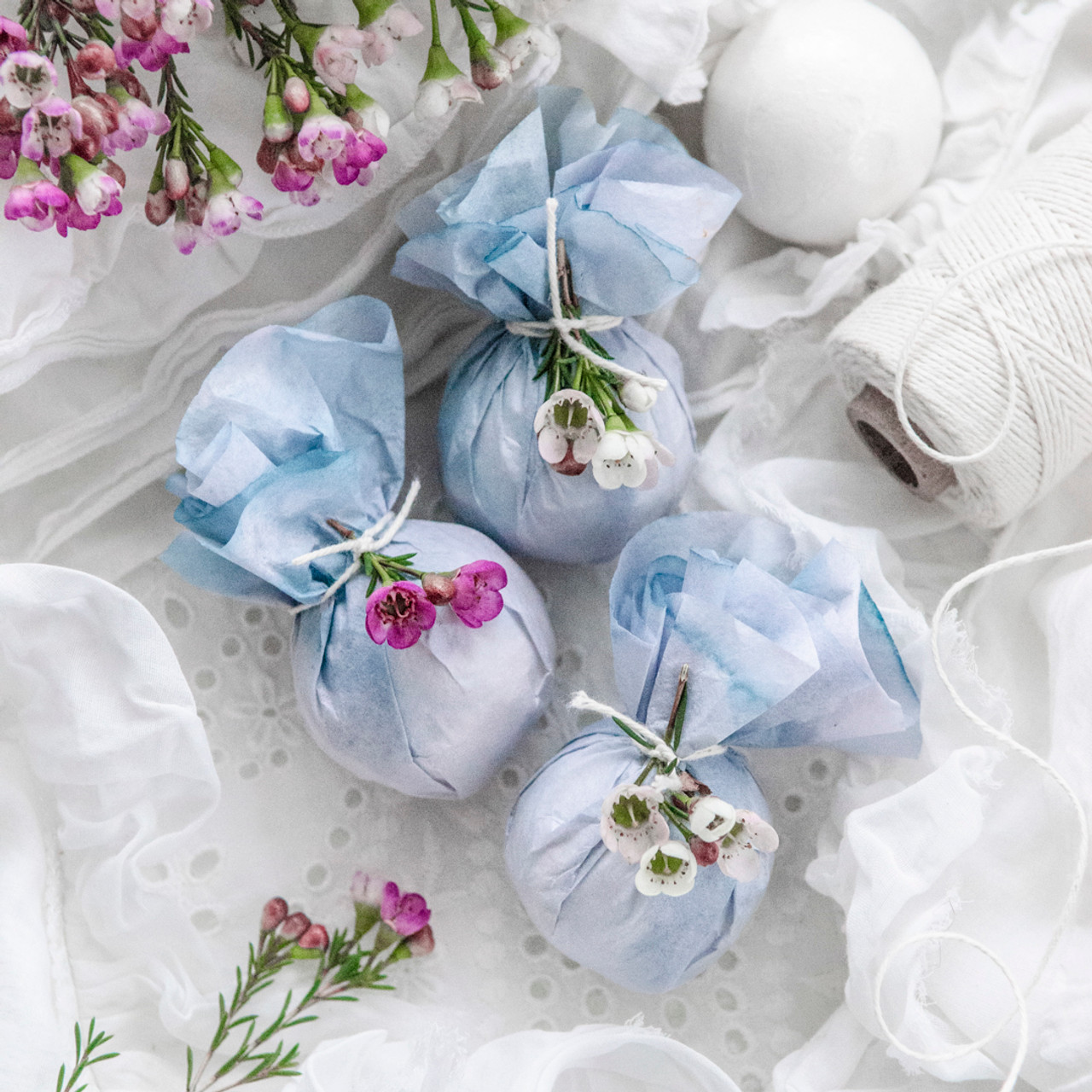 Naturally Dyed Bath Bomb Packaging Project | Stampington & Company