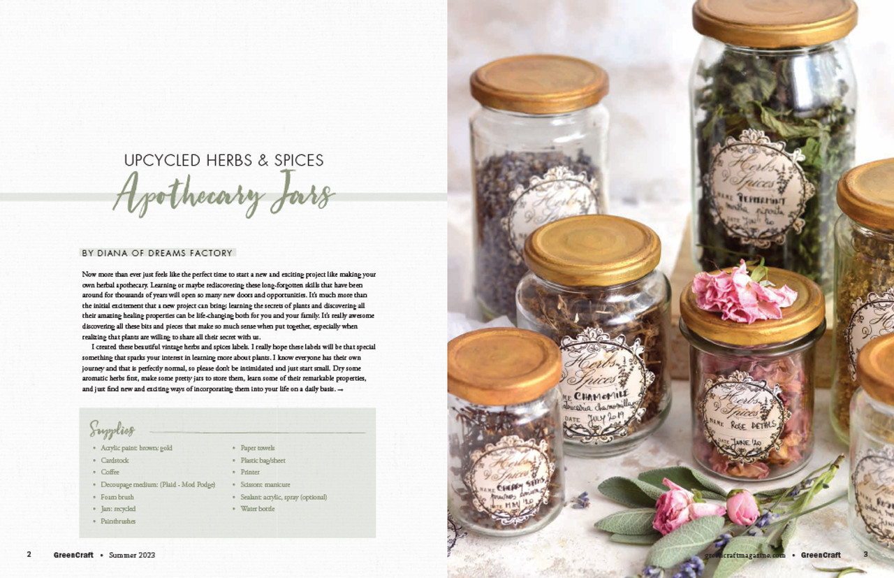 DIY Herbs and Spices Apothecary Jars - Dreams Factory