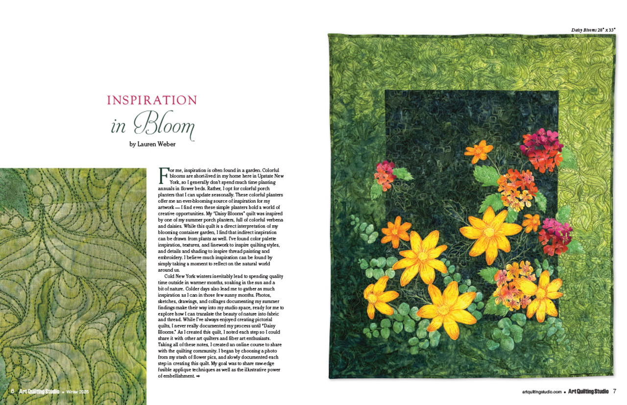 【新品未開封】EVERGREEN LELAND STUDIO Art Quilting Studio Winter 2025 Instant Download