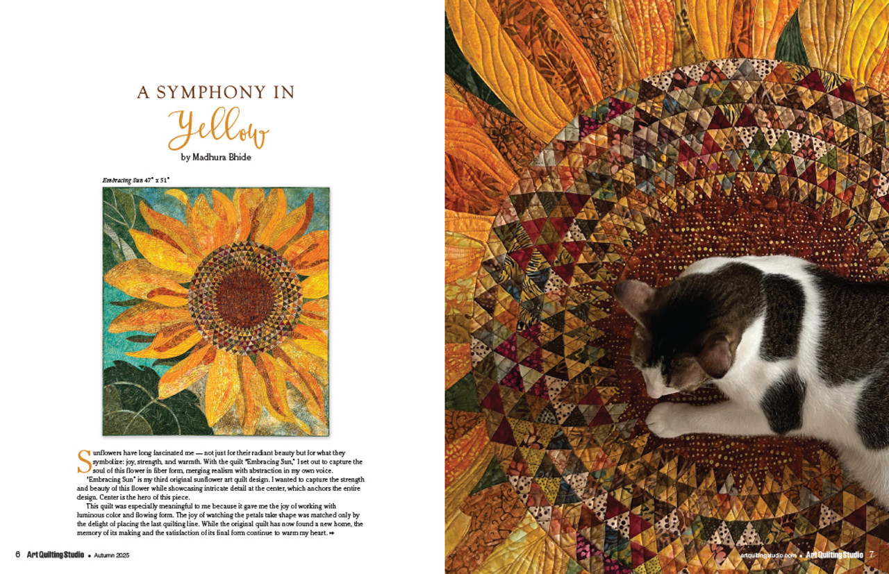 グラフィックアート Biwako360 °(autumn) Art Quilting Studio Autumn 2025 | Stampington & Company