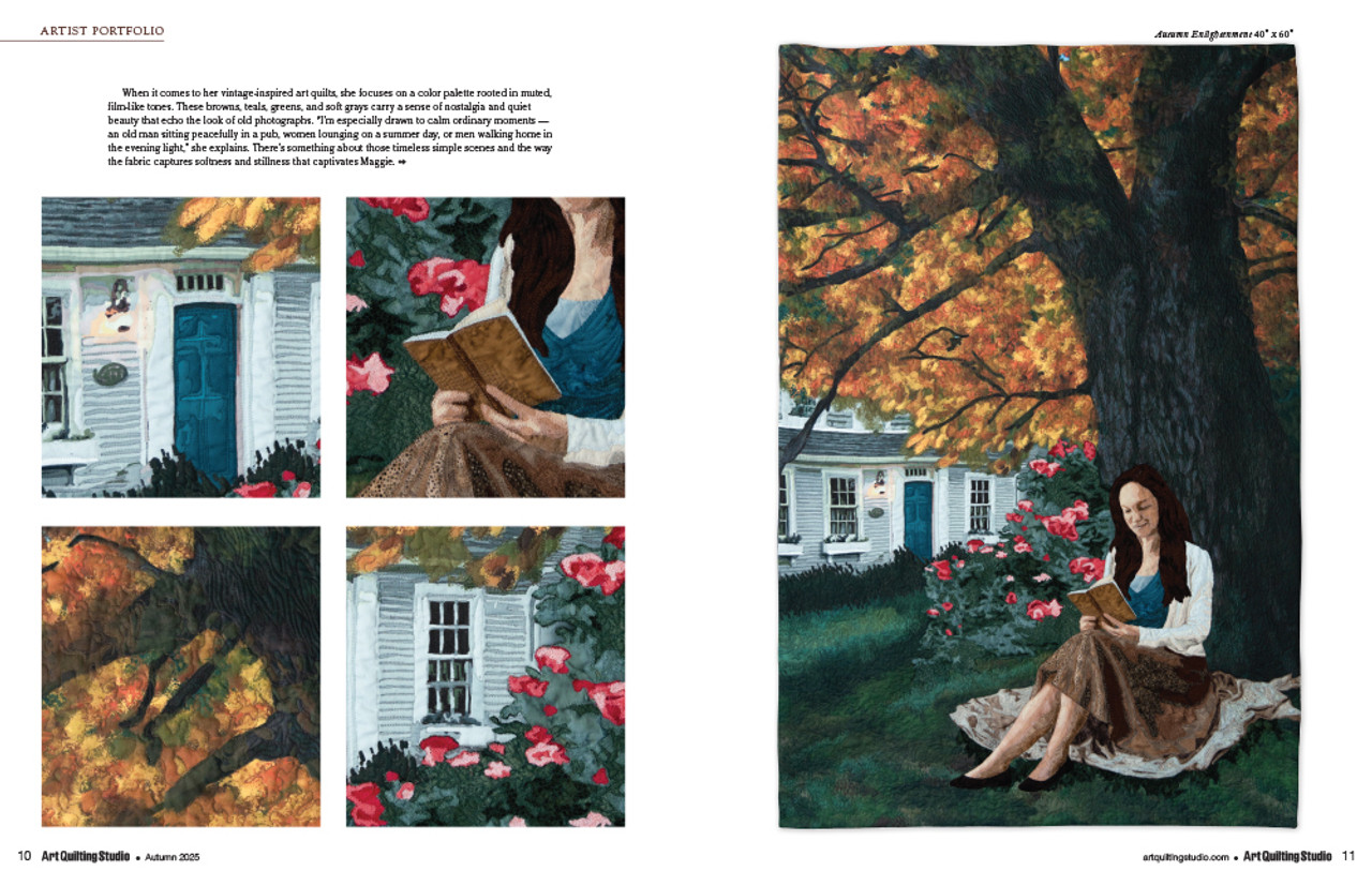 グラフィックアート Biwako360 °(autumn) Art Quilting Studio Autumn 2025 | Stampington & Company