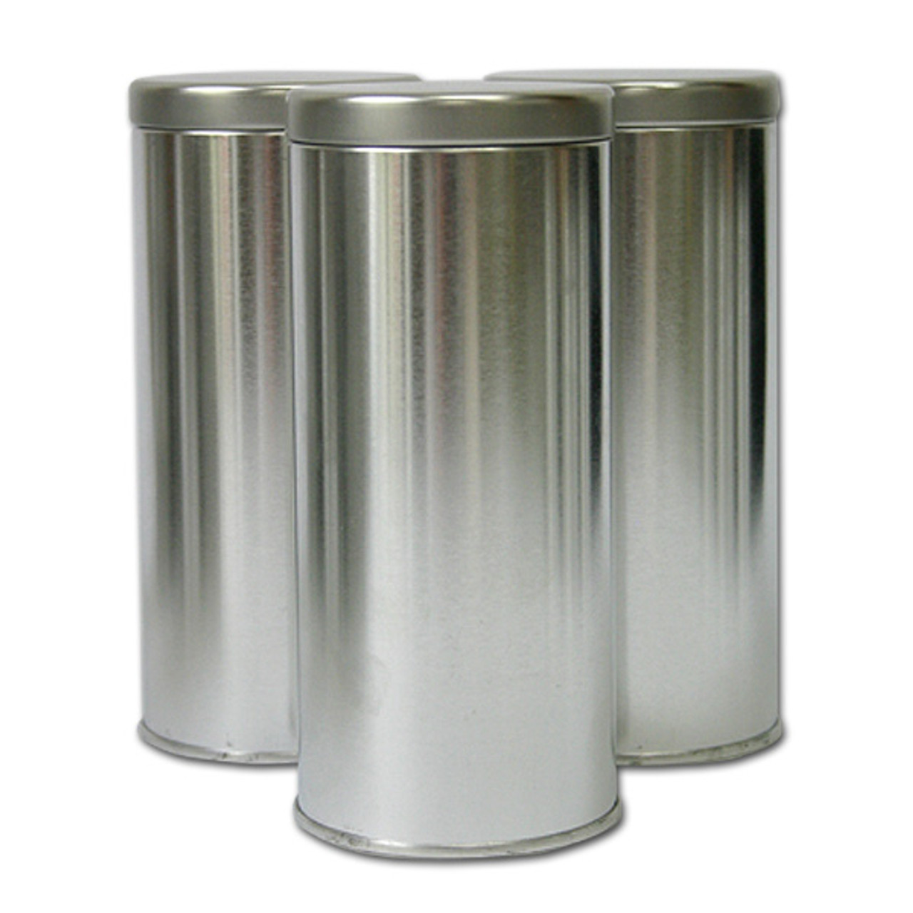 3oz Silver Seamless Tall Tins - Wholesale, 36/Case, Silver