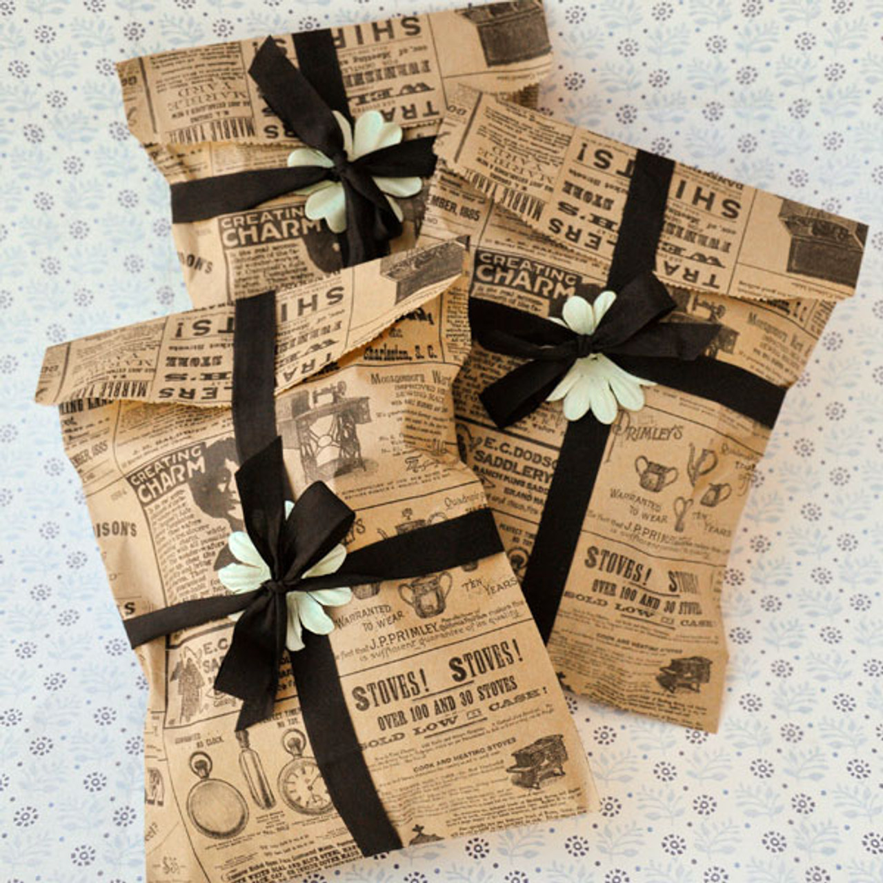 How to Make Gift Bags Out of Brown Paper Bags - Eclectically Vintage