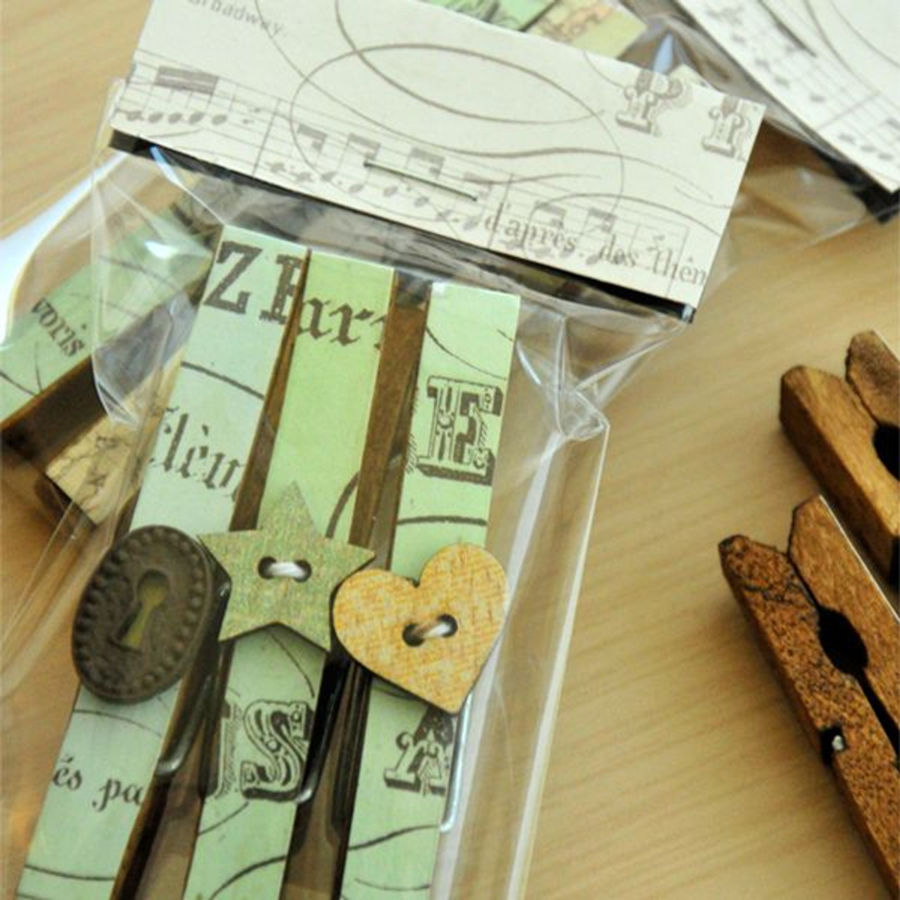 Inspirational Stamped Clothespins - Around the House - All Free Crafts