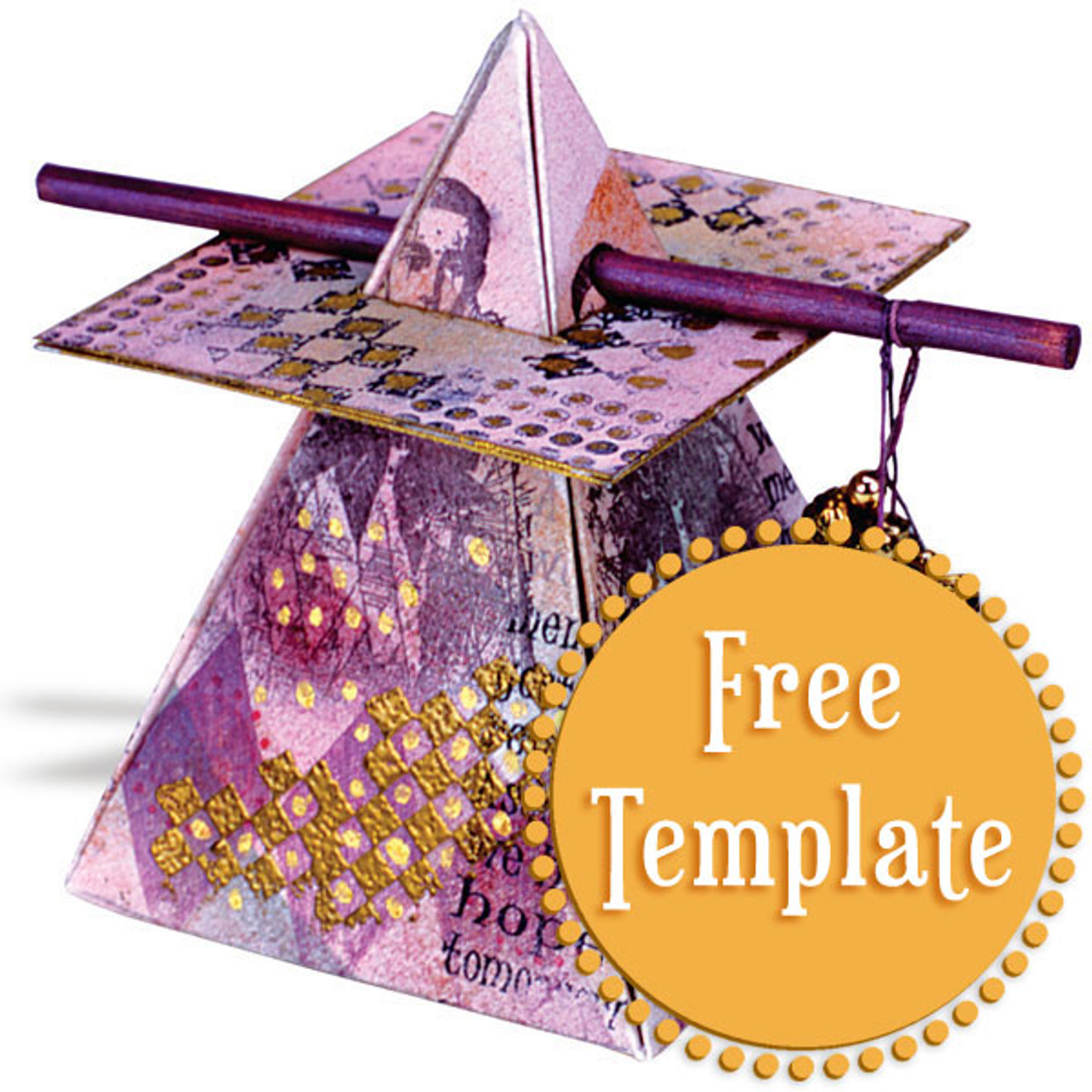 Pyramid Box Template | Stampington & Company pyramid-box-template-stampington-company