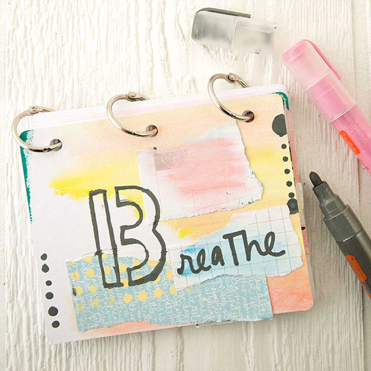 Mini Art Journal with Montana Paint Markers Project - Stampington