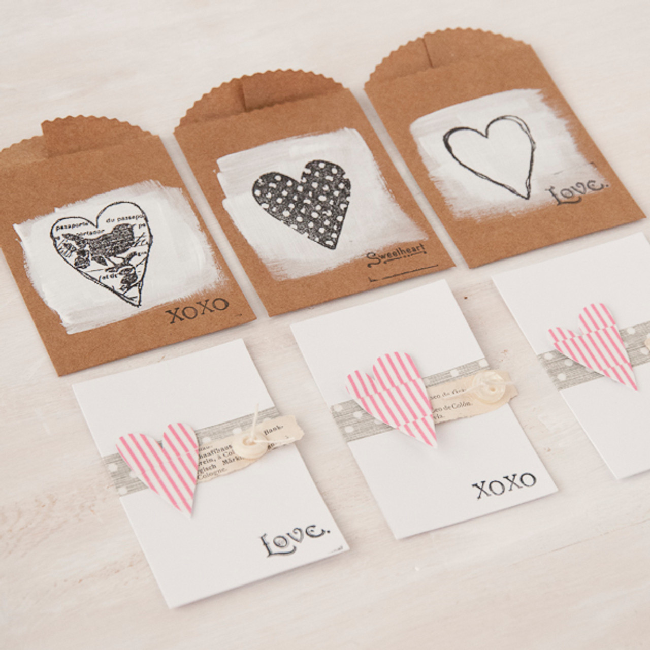 How to make a washi tape heart card