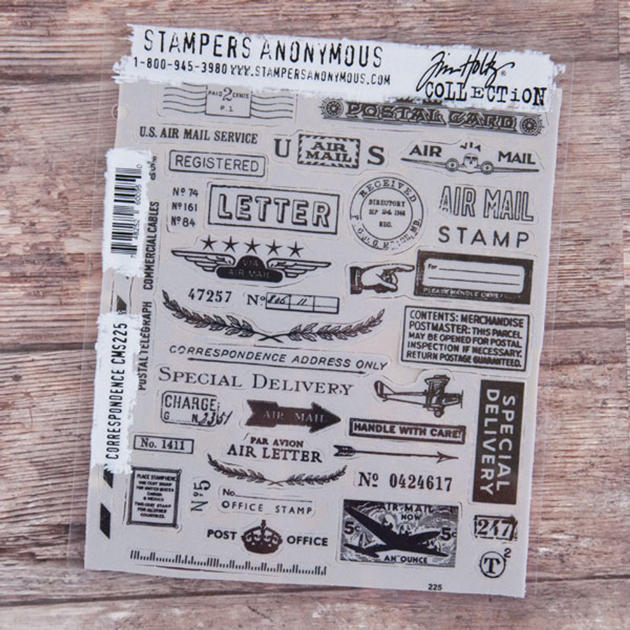 Stamper's Anonymous / Tim Holtz - Cling Mounted Rubber Stamp Set - Mail Art