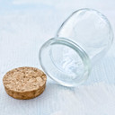 Small Corked Clear Glass Jar