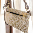 Gilded Flowers Crossbody Bag by Papaya Art