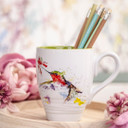 Hummingbird and Flower Mug