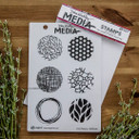 Dina Wakley Media Circle Patterns Cling Stamp Set