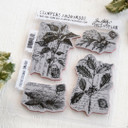 Tim Holtz Festive Collage Cling Mount Stamp Set