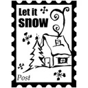 Snow Post  Small Unmounted Stamp by Classic Stampington & Company