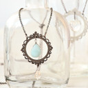 Hanging Hearts Cameo Framed Necklaces Project by Becky Shander
