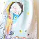 True Free Spirit Girl & Bird Canvas Tote Bags Project by Mindy Lacefield