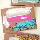 Paint Smeared Greeting Cards Project