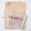 French Flea Market Cross Stitch Square