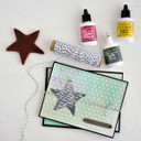 Color Burst Meets Tim Holtz Resist Paper Card Project