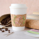 Embroidered Cork Coffee Cup Cozy Project