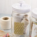 Get Organized: White and Gold Embossed Jars