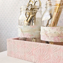 Shabby Chic Desk Décor Part 2: Desktop Storage with Mason Jars