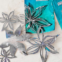 Ocean Blues Spray Ink Tags Project