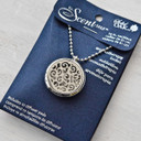 Aromatherapy Round Locket with Abstract Design