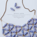 Purple Paper Beads Necklace Project